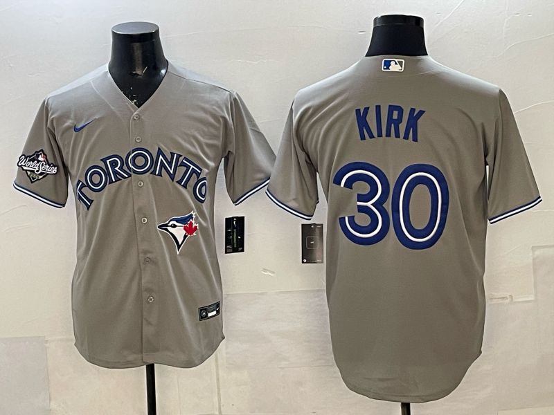 Men 2025 Nike Toronto Blue Jays #30 Kirk Grey Game MLB Jersey 02->toronto blue jays->MLB Jersey